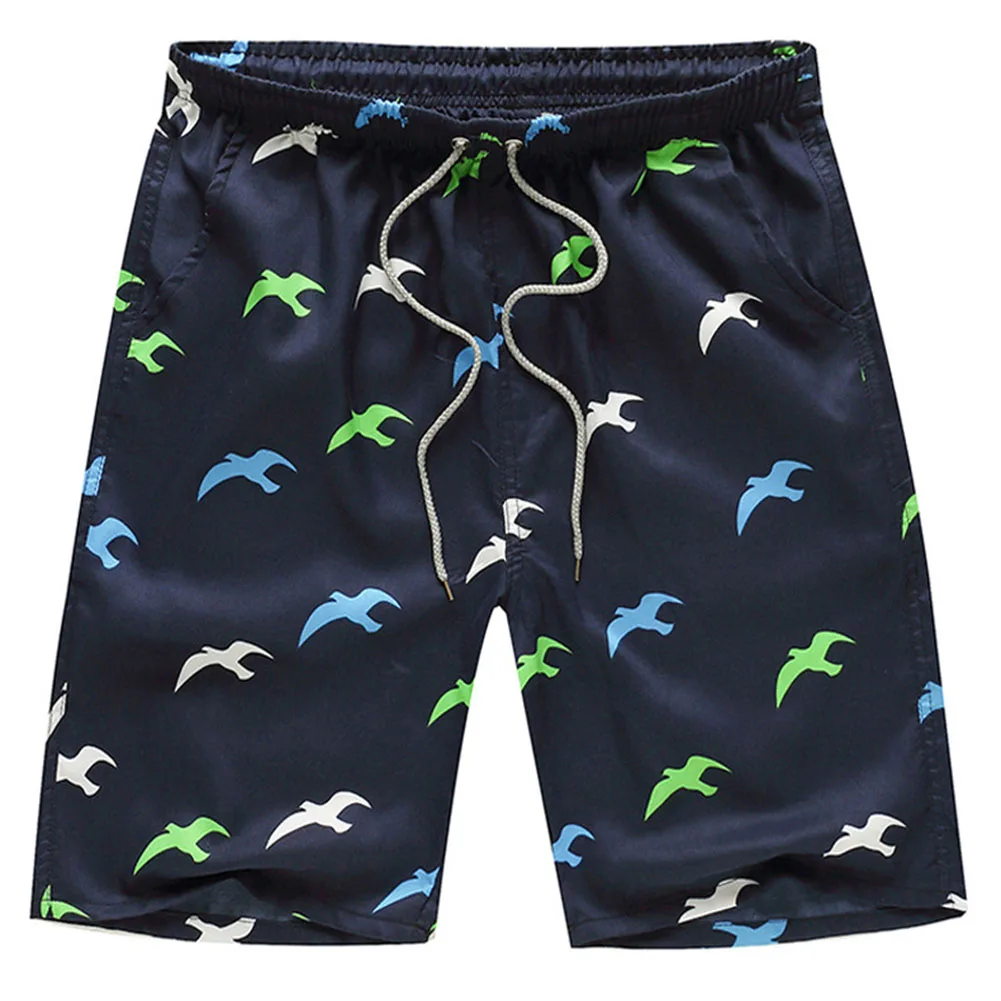 

Men's Beach Pants Printed Drawstring Elastic Waist Casual Shorts Semipants Soft Breathable Surfing Half Trousers for Summer