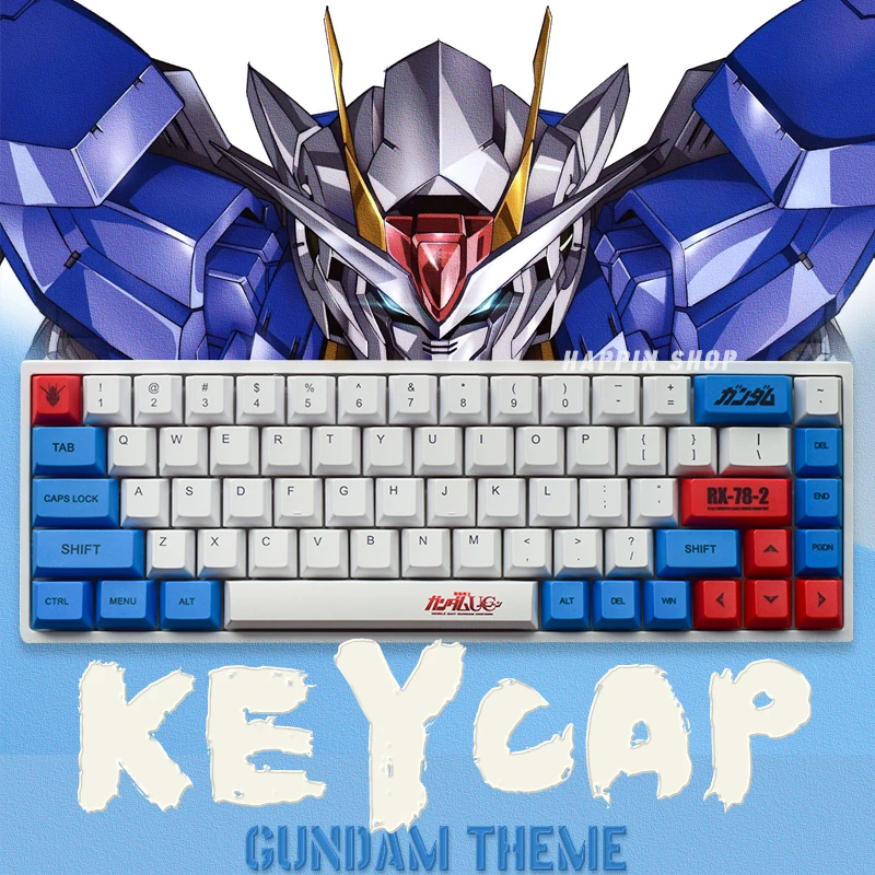 

Gundam Robot Japanese Keycap OEM Profile Keycaps for Cherry MX Switches - Fits Most Mechanical Keyboards 60 Percent Cool Design