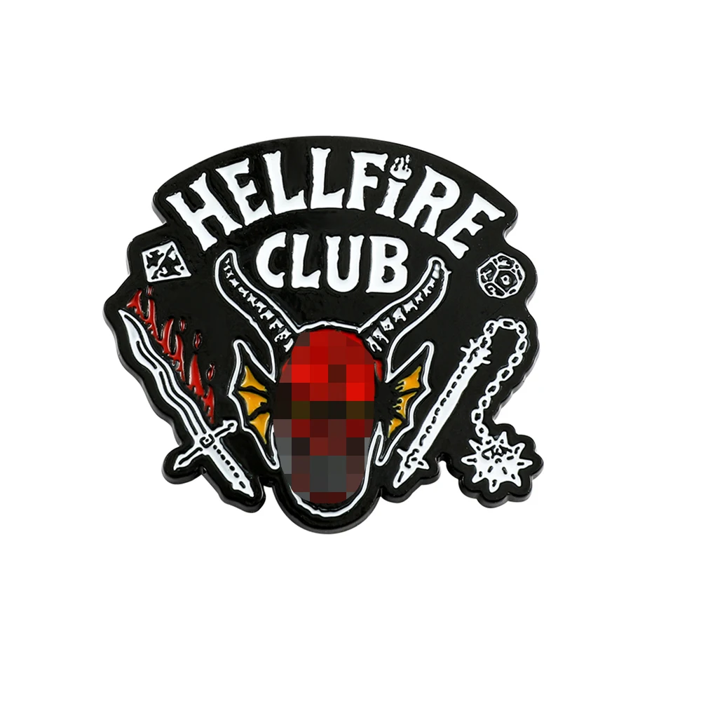 США Sci-fi Thriller ТВ серия Hellfire Club странные вещи брошь эмаль отворот булавка украшение