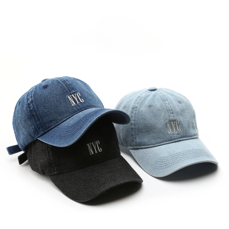 

Embroidered Washed Cotton Dad Cap Hat Retro Embroidered Jean Baseball Cap Snapback Cap Hats for Women Gorras De Béisbol