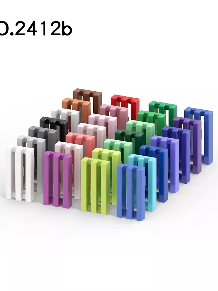 50 шт. детали MOC 2412 специальная плитка 1x2 решетка совместимые кирпичи сделай сам