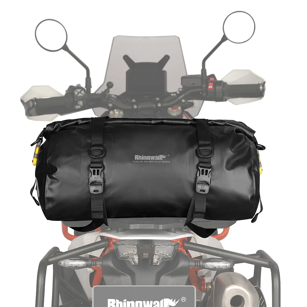 

Мотоциклетная седельная сумка Rhinowalk 20 л/45 л/65 л, водонепроницаемая сумка на заднее сиденье с двигателем, быстросохнущая дорожная сумка для багажа