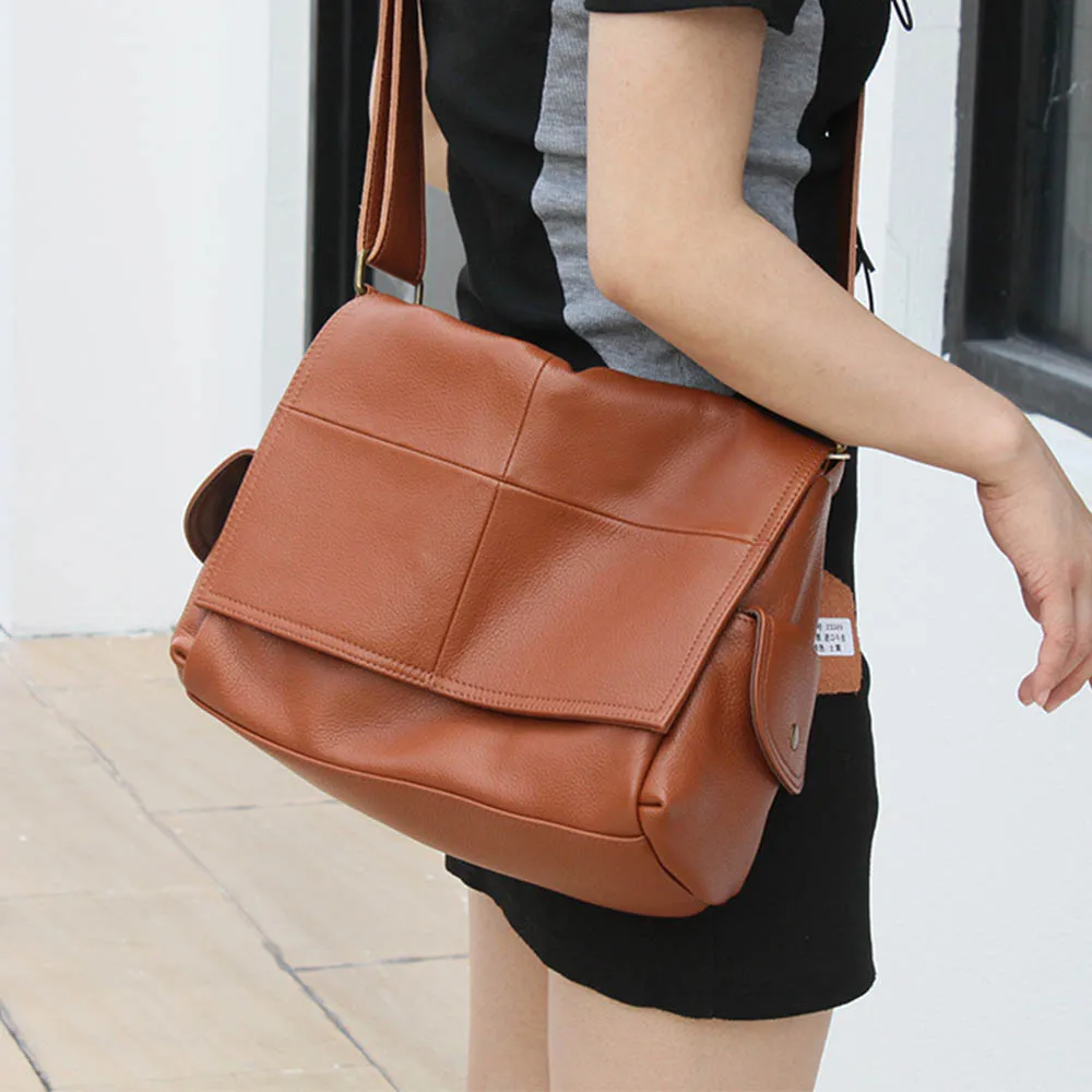 

Женская сумка-мессенджер через плечо MS, из мягкой натуральной кожи, Повседневная Большая Сумка-тоут через плечо, модные женские кошельки в простом стиле, 2023
