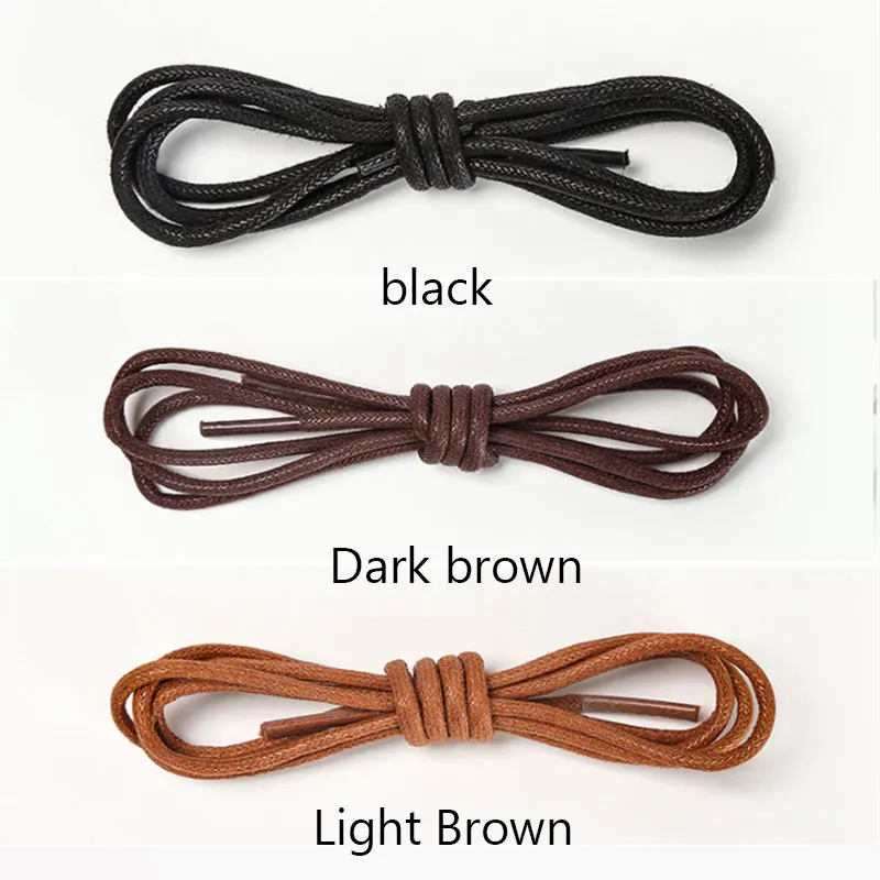 

Waxed Cotton Round Shoelaces leather shoes boots casual shoes lace Fashion Classic Unisex Waterproof Leather Shoe Laces
