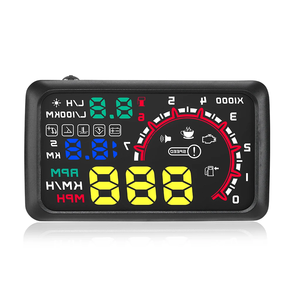

OBD HUD Проекционный Дисплей Проектор Автомобильный Компьютер Интеллектуальный Спидометр Расход Топлива Система Контроля Давл...