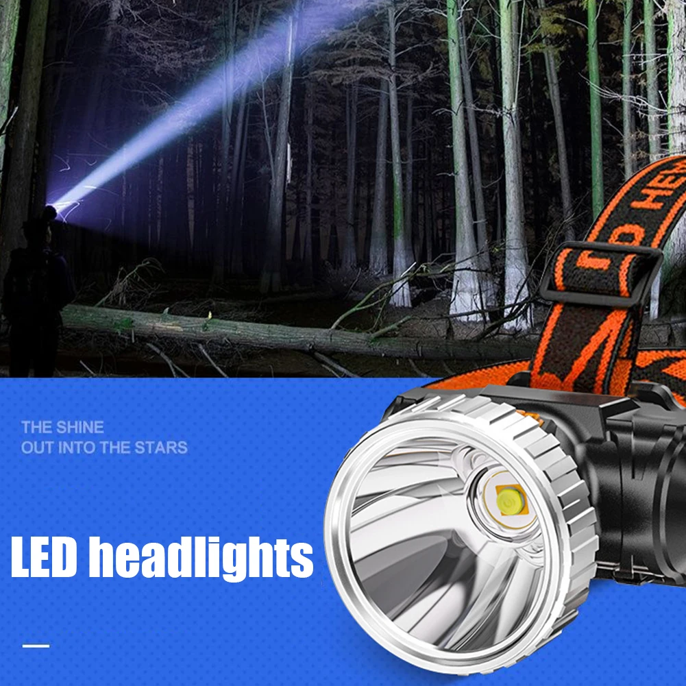 

LED Headlamp Strong Light Super Bright Head-Mounted Flashlight Outdoor Household Long-Range Rechargeable Night Fishing Headlight