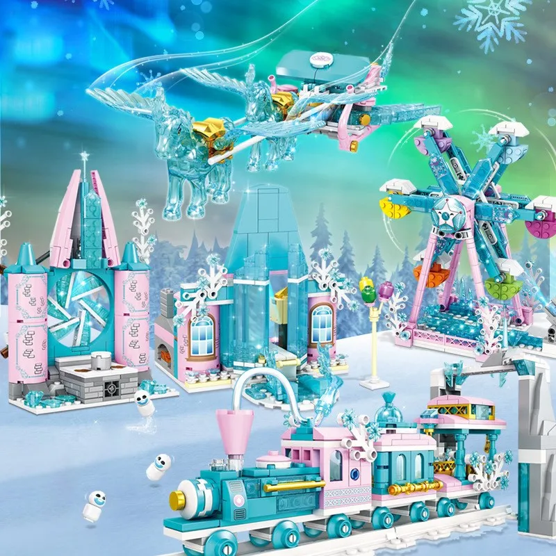 

Набор деталей для сборки замка принцессы для девочек, Детский конструктор