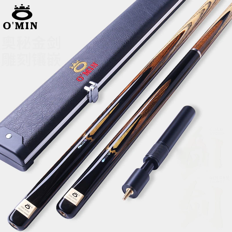 

New Arrival Omin Snooker Cue 10mm Tip Size Ash Wood Shaft 3/4 Split One Piece With Snooker Cue Aluminium Alloy Case Set