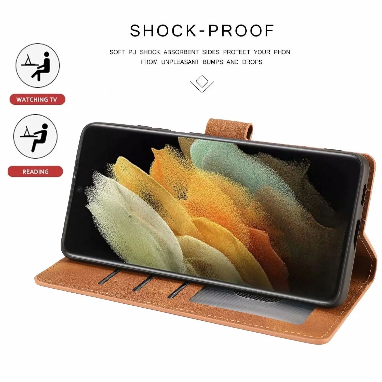 Флип-кошелек для Samsung Galaxy S21 S22 S20 FE S10 S9 S8 Plus S7 Edge Note 8 9 10 Lite 20 Ultra из кожи, защитный чехол