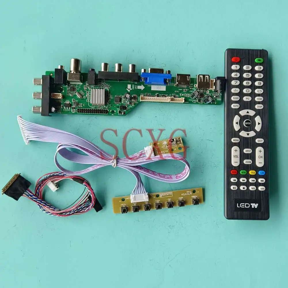 

Fit LP156WH4-TLC1 LCD Control Driver Board Kit VGA HDMI-Compatible USB AV Screen LVDS 40 Pin 15.6" DVB Digital Signal 1366 768