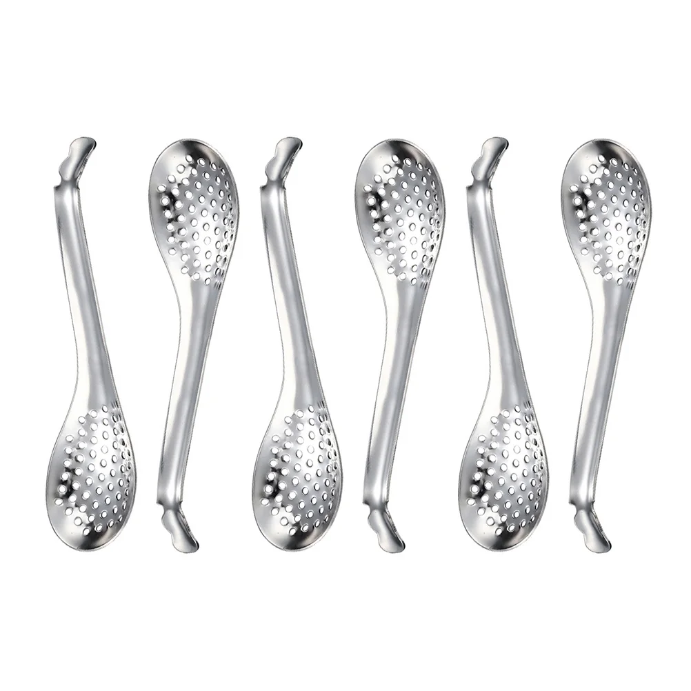 

6Pcs Sauce Dispenser Spoon Slotted Spoons Spherification Spoon Large Skimmer Spoons Buffet Serving Spoon