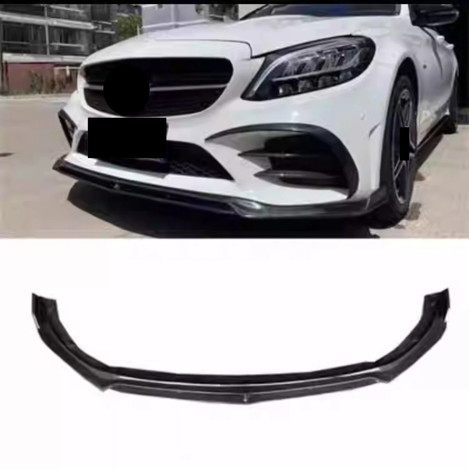 

Передняя губа из углеродного волокна для Mercedes Benz W205 C Class C260 C300 C43 19-21 Преобразователь Новый Стиль передняя Лопата автомобильные аксессуары