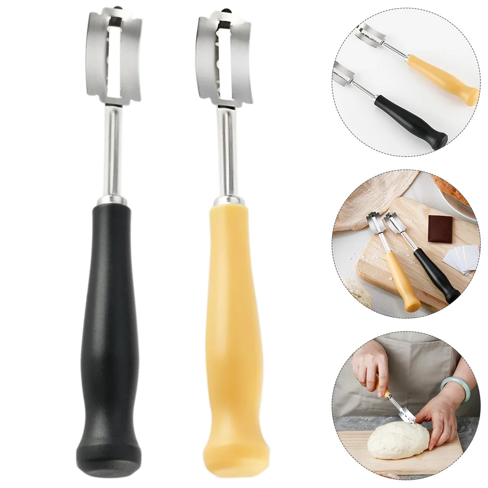 

2 Sets Cutters Creative Stainless Steel Practical Reusable Bread Slashing Tool Bread Lame Tool for Home Kitchen