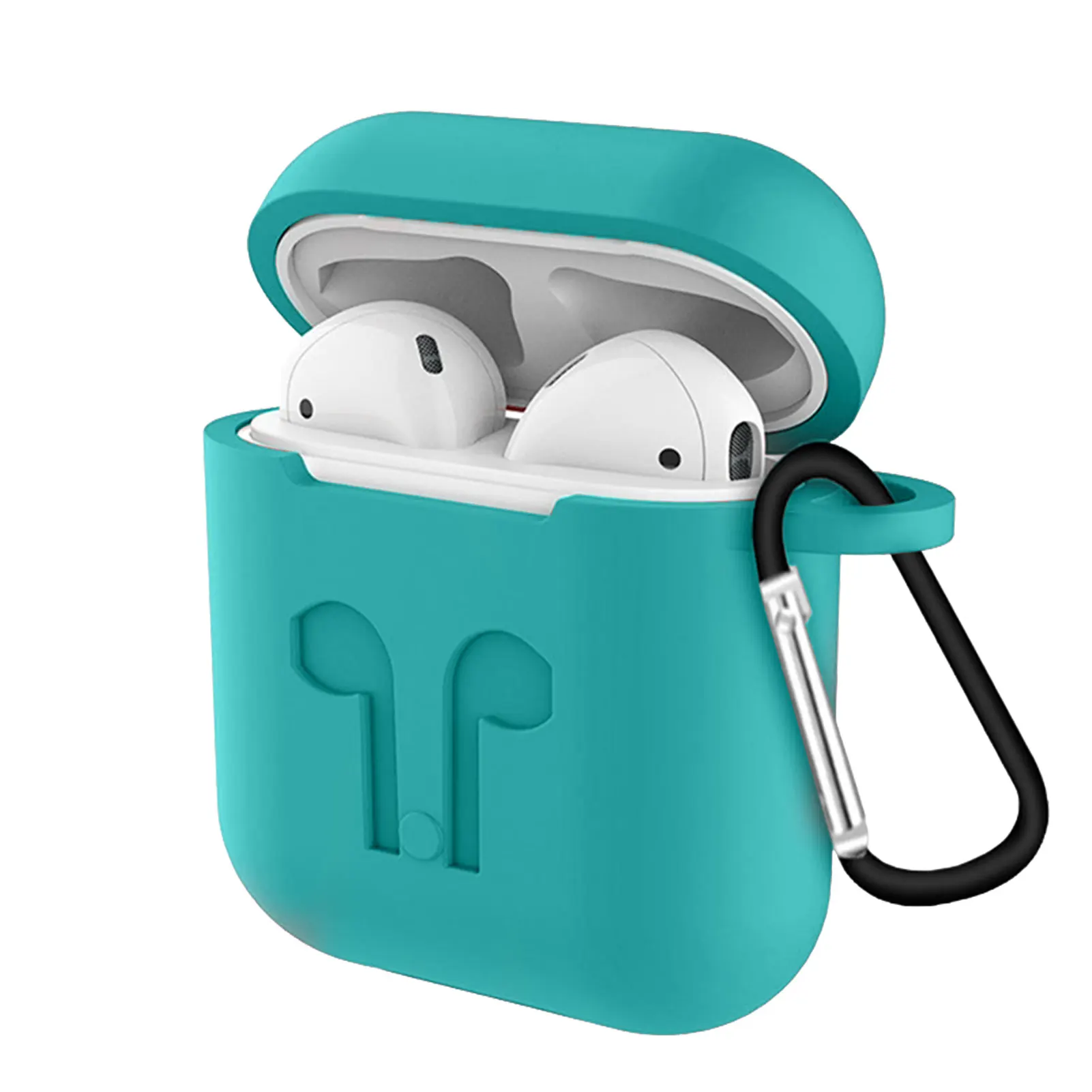 

Silicone Earphone Cases For Air Pods 1/2 Wireless Earphone Cover Protective Case With Hook For Air Pods 1/2 Accessories Case