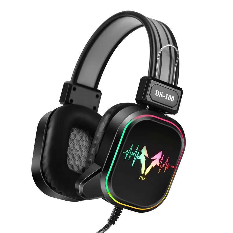 DS-100 светящиеся Игровые наушники PUBG компьютерные с сабвуфером музыкальная