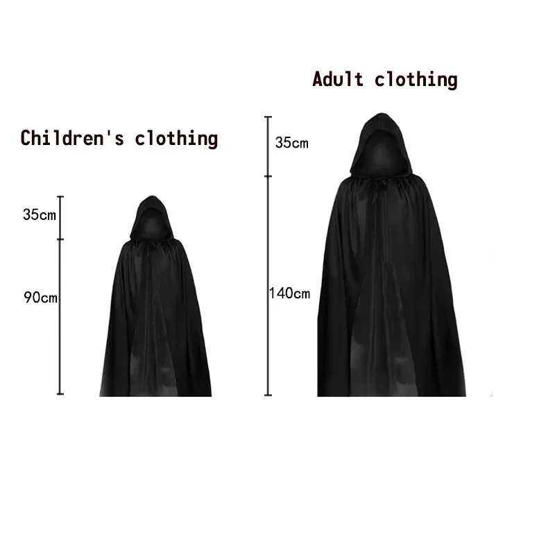 Костюм Для Косплея Grim Reaper Детей И Взрослых Черный Аксессуар Со Скелетом Из
