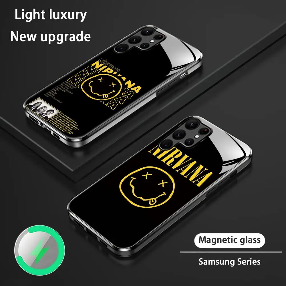 Фото Чехол для телефона NIRVANA для Samsung S26 S25 S24 S23 S22 S21 S20 Plus Ultra Fold A Glass Magnetic Case №3