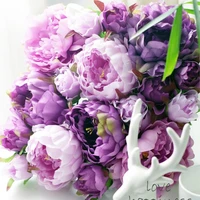 20pcs 25cm25cm artificial silk purple lilac peony flower wall wedding decoration home decor party flowers wall