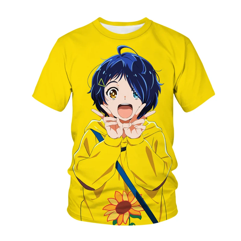 

Tshirts Anime Wonder Egg Priority 3d Print Boys Girls Oversized Short Sleeve T shirts Cartoons Crew Neck T-shirt Kids Tee Tops