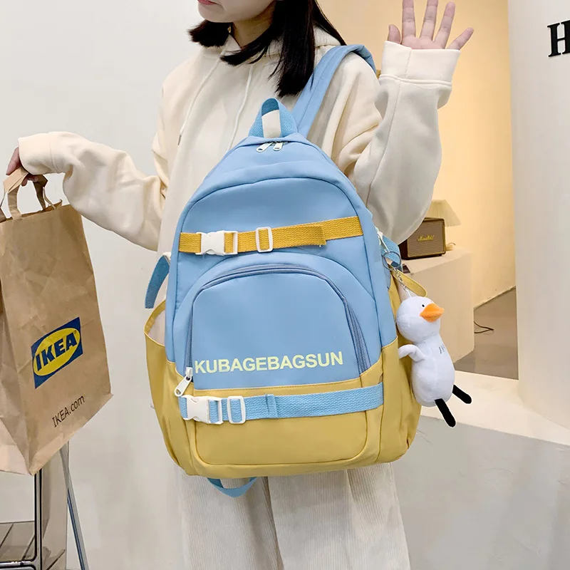 

Retro Japanese System Teenage Girl College Schoolbag Simplicity Women Backpack Large Capacity Female Book Bag Student Rucksack