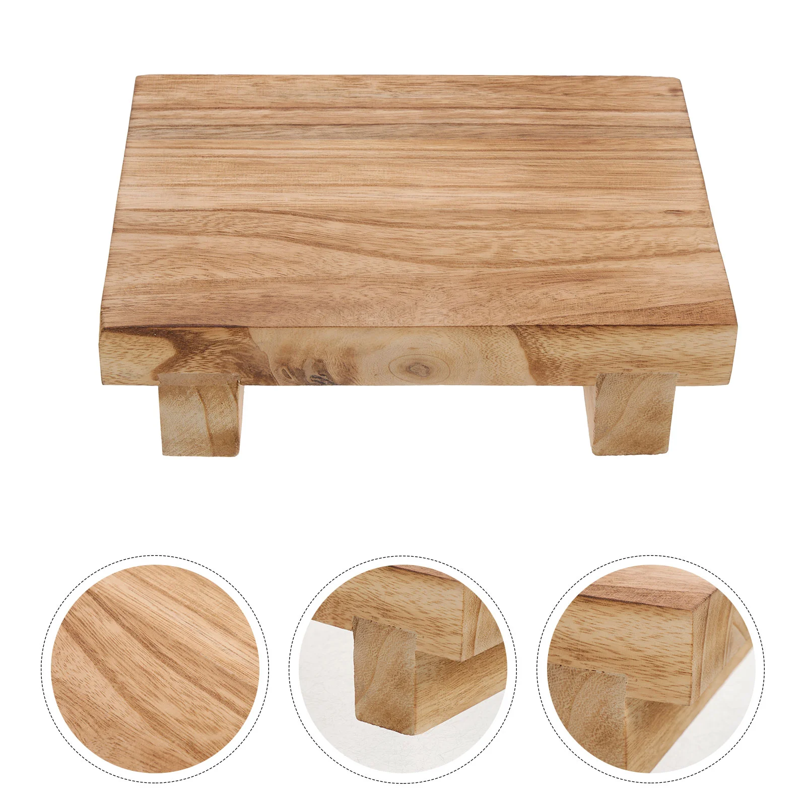 

Table Stool Wood Decorative Risers for Display Home Wooden Tray Kitchen Counter