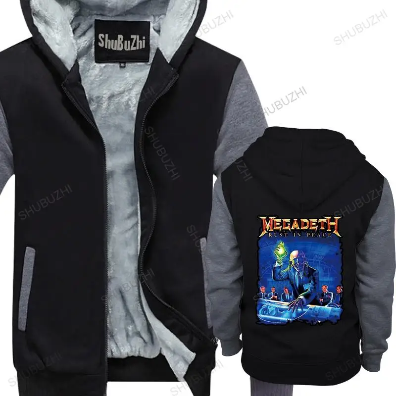 

new arrived men hoodies winter This Brand New Megadeath jacket with a Rust In Peace cotton fleece jacket for man
