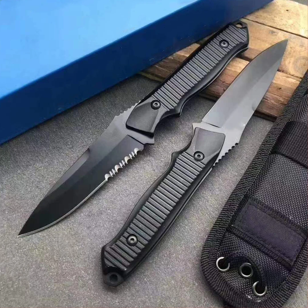 

Fixed Blade BM 140BK Tactical Knife EDC Outdoor Self-defense Knife with Sheath Full/ Serrated Blade Hunting Straight Knives Tool