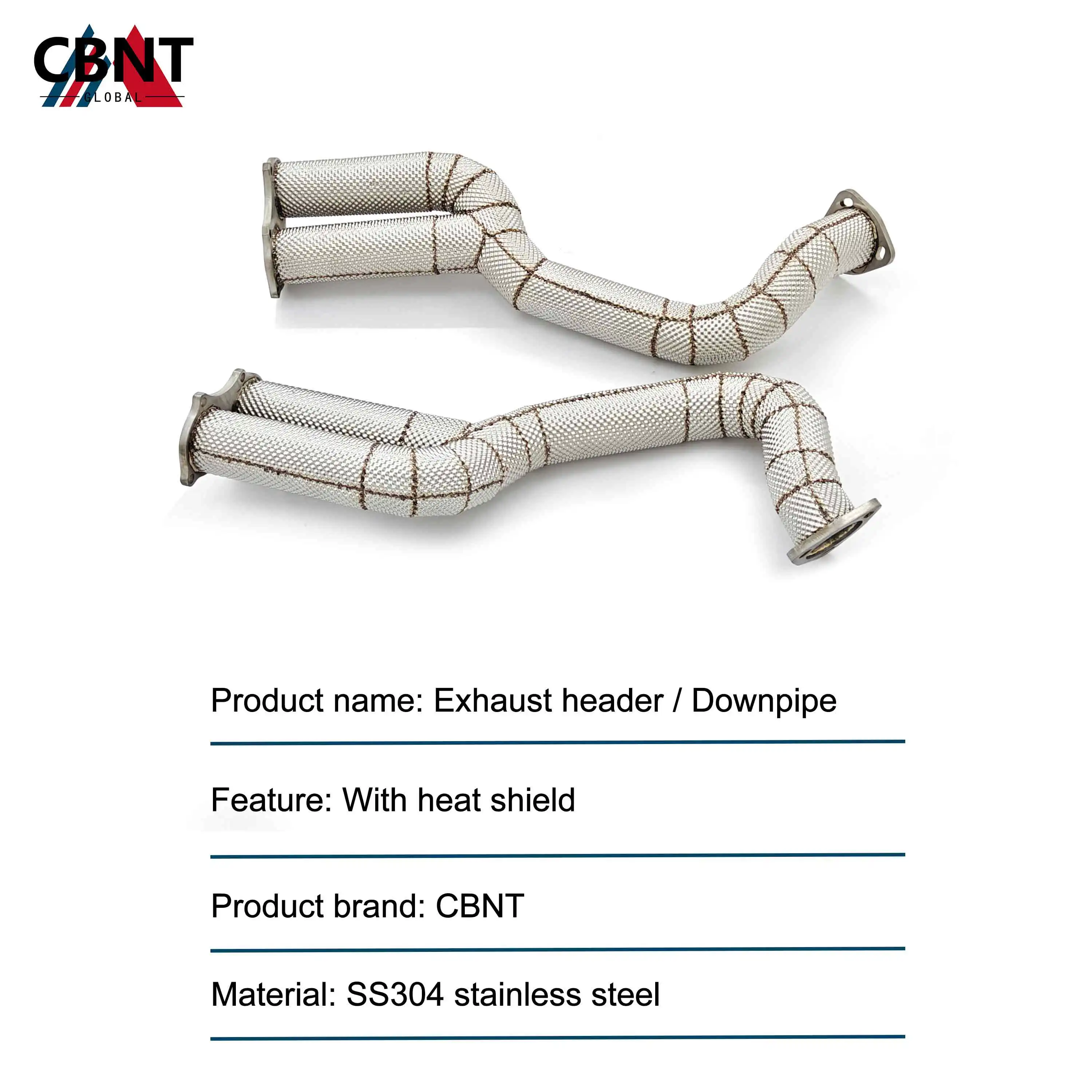 Даунпайп выхлопной трубы CBNT для Porsche 718 Cayman GT4/Spyder/GTS 4 0 л Высокопроизводительный