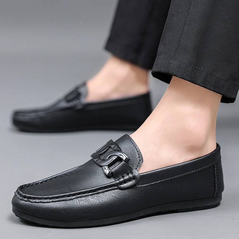 Мужские летние кроссовки новинка 2024 модные ленивые женские лоферы высокого