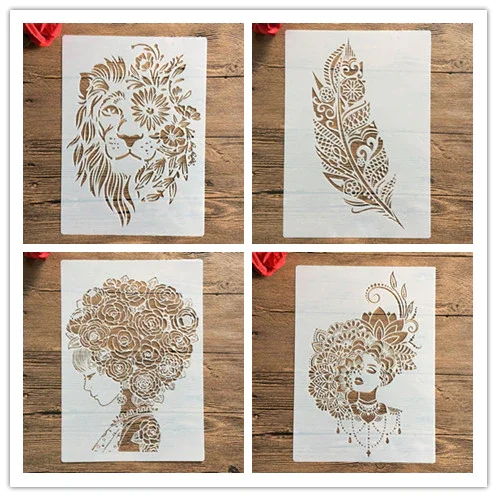 

A4 29*21cm DIY Stencils Wall Painting Scrapbook Coloring Embossing Album Decorative Paper Card Template Wall