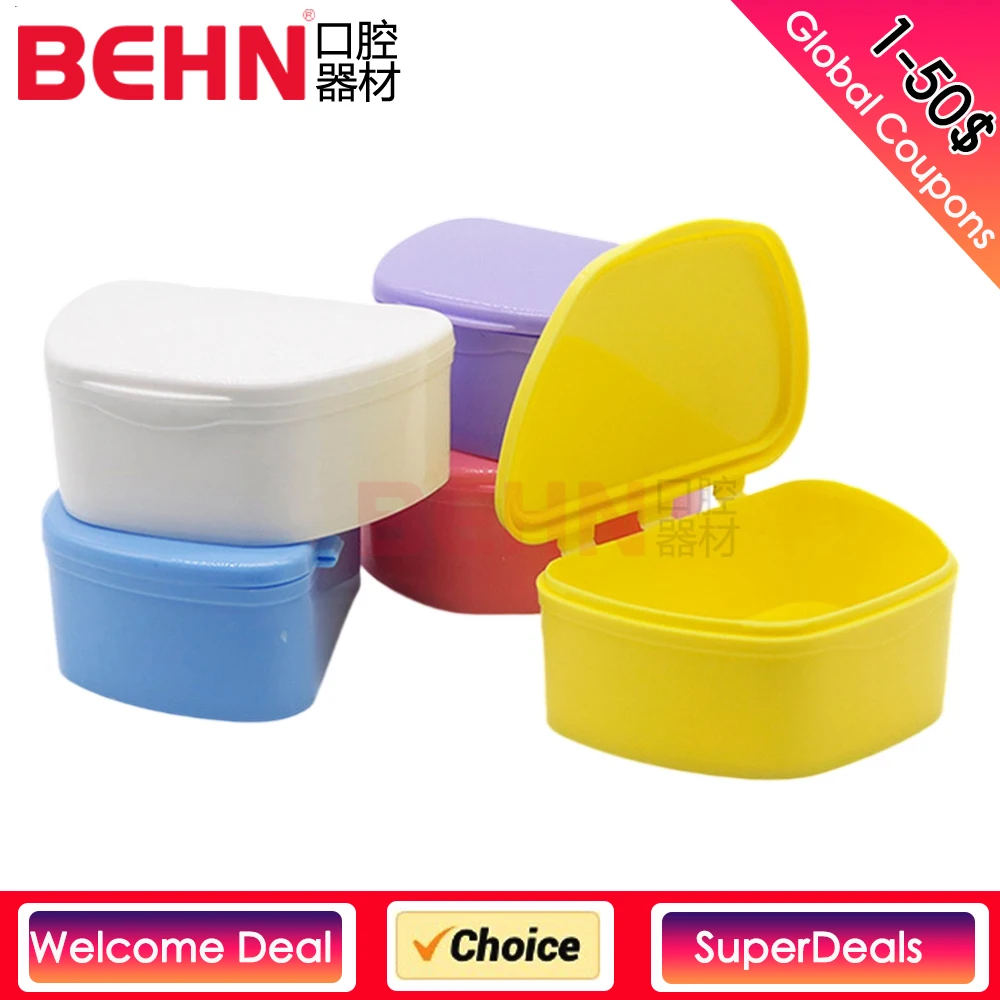 

Denture Storage Box Dental Retainer Orthodontic False Teeth Container Plastic Oral Hygiene Supplies Tray Dent Appliance Case