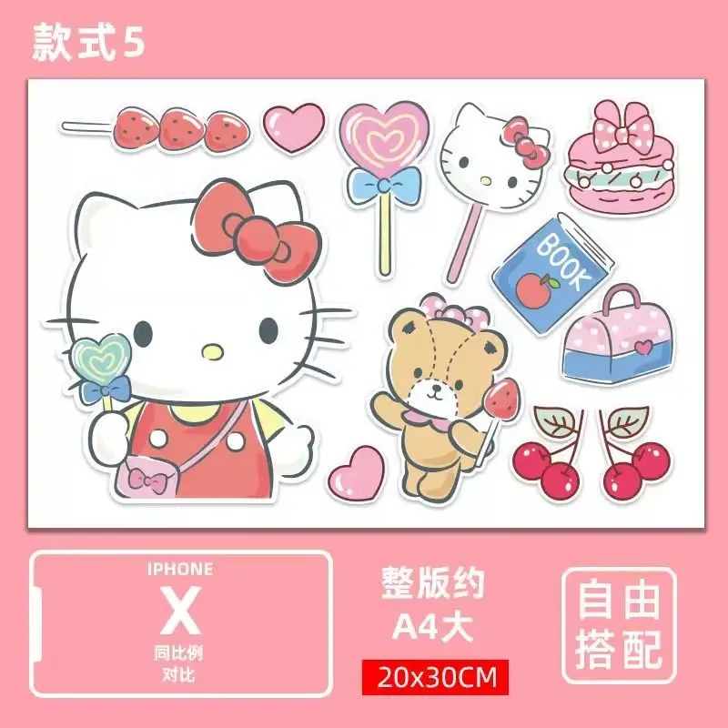 Sanrio мультфильм милый Hellokitty My Melody Cinnamoroll наклейки электромобиль шлем автомобиля