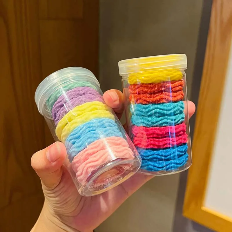 

10 шт., эластичные красочные нейлоновые резинки для волос