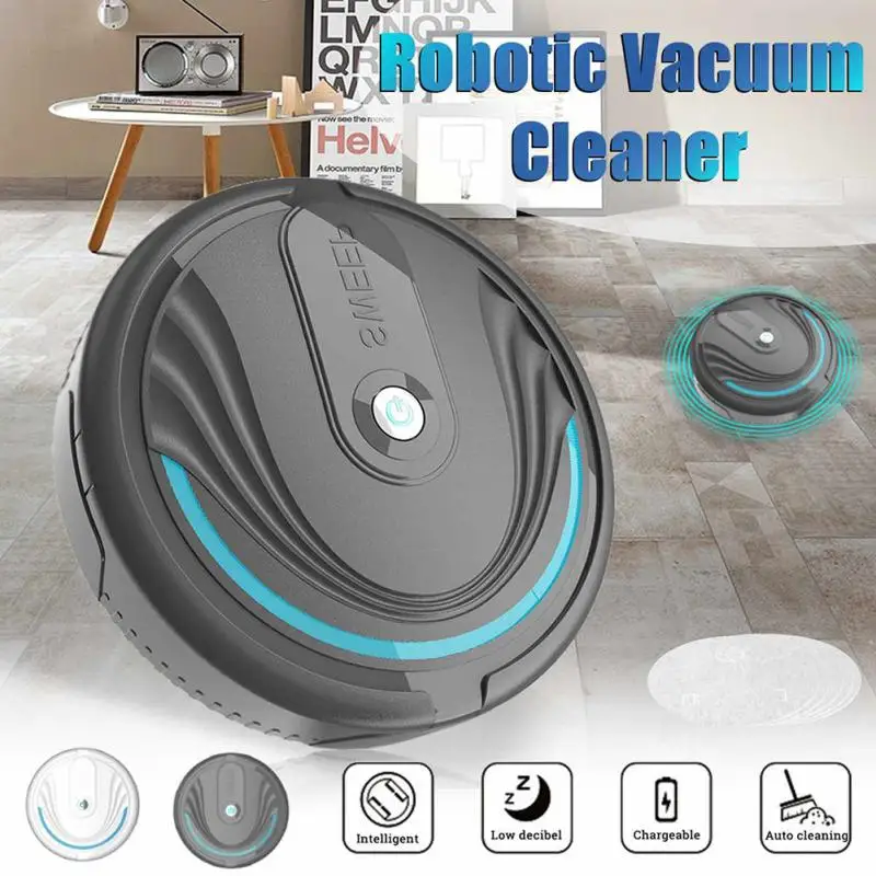 

Smart Robotic Vacuum Cleaner Automatic USB Rechargeable Floor Sweeping Robot Sweeper Vacuum Cleaners Household Tool