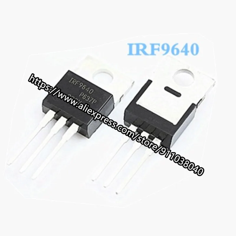 

10PCS/LOT 100%New original: IRF9640PBF IRF9640 IRF 9640 - MOSFET P-Channel 200V 11A TO-220AB/TO-220-3