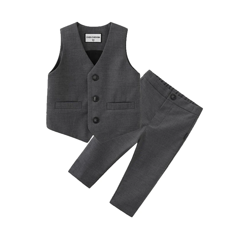 

Children's Boys Suit Two Piece Vest Trousers Sewing PatternBaby Kids Make Clothes Drawings Template DIY Kraft Brown Paper