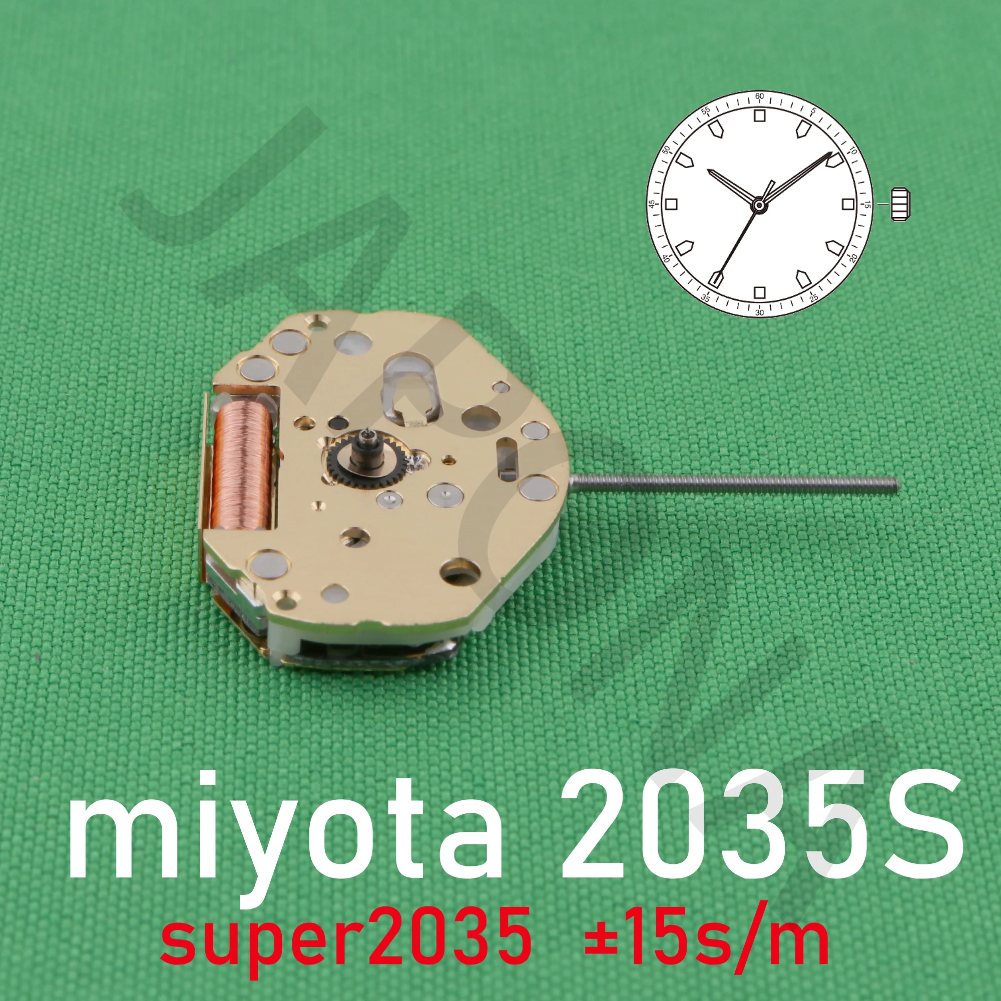 Miyota super 2035 Japan Quartz Movement GOLDEN 2035 Three-Hand  Watch - Durable Metal Gears Best cost performance