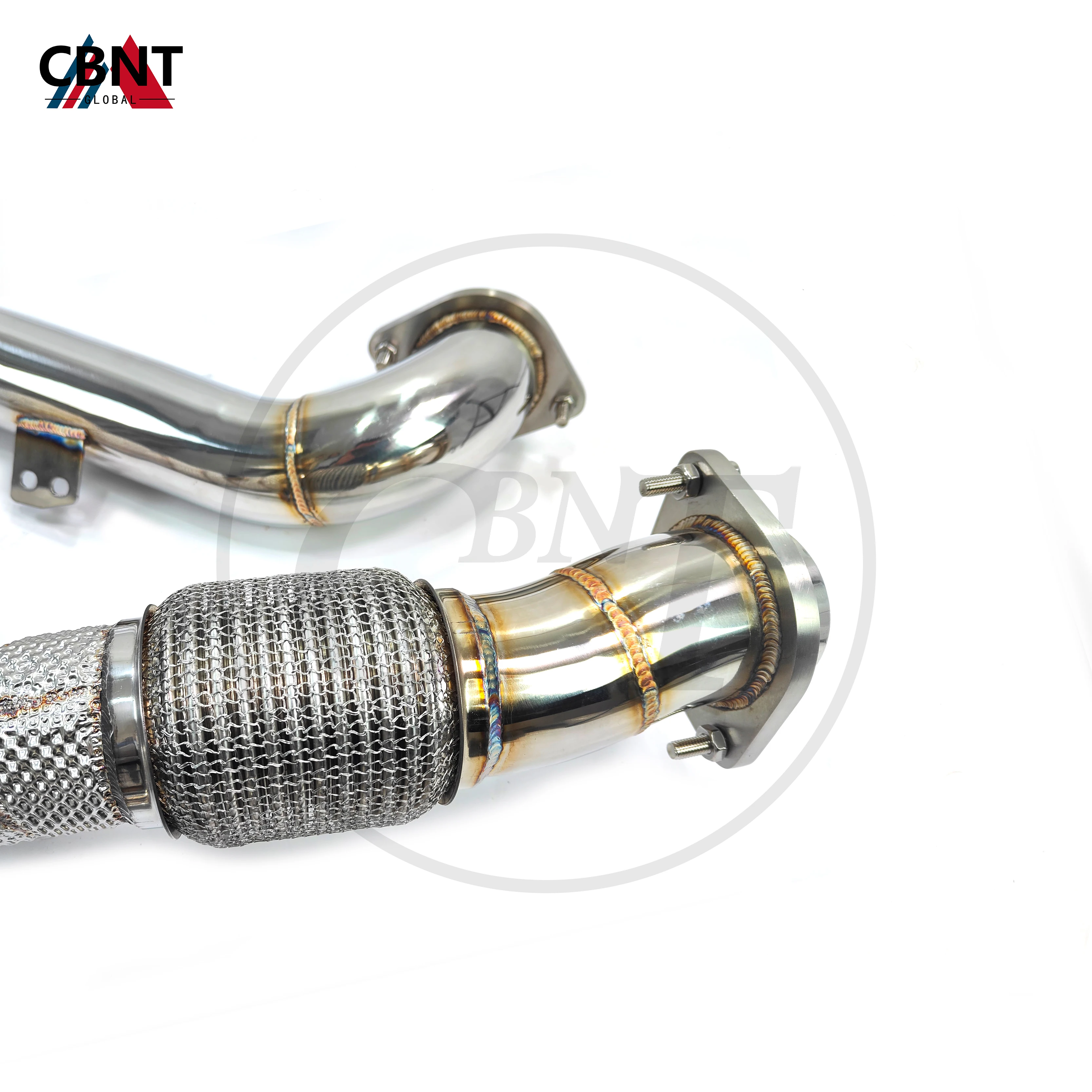 Выхлопная труба CBNT для BMW M3 G80 M4 G82 нитевая без Catted/Catless с тепловым щитком