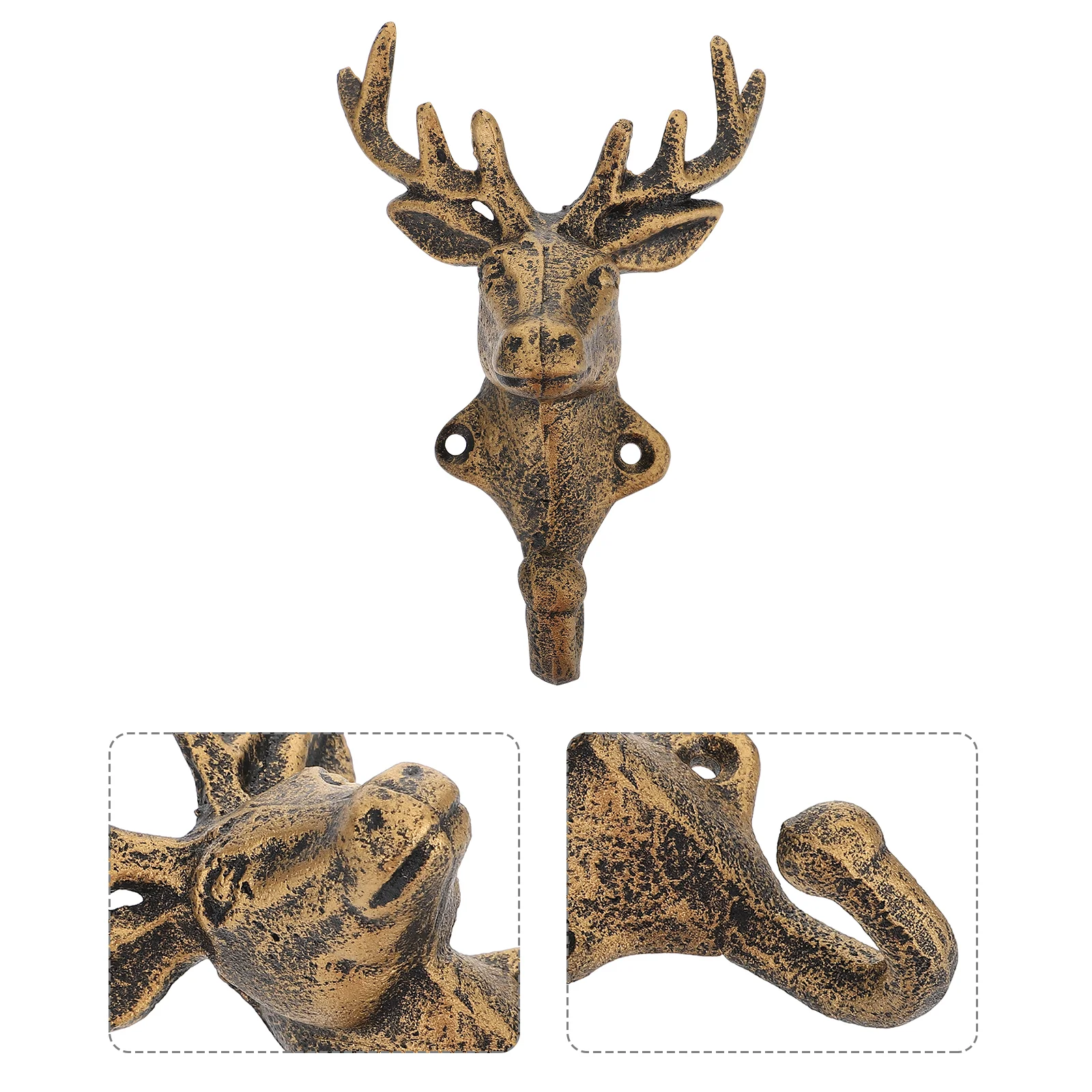 

Cast Iron Antler Hook Wall Mount Clothes Rack Hooks Deer Design Hanger Home