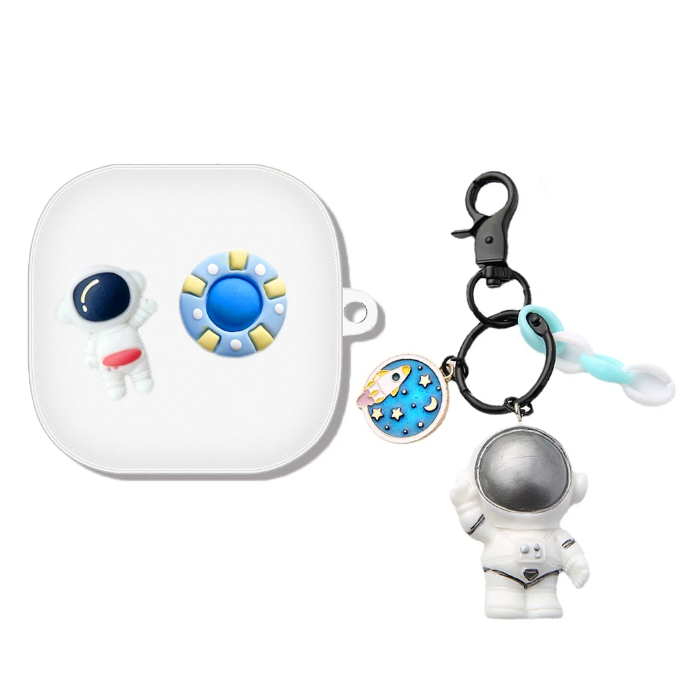 

Чехол для OPPO Enco W51/W31, мультяшный астронавт, прозрачный мягкий чехол из ТПУ для наушников, Высококачественная защитная коробка