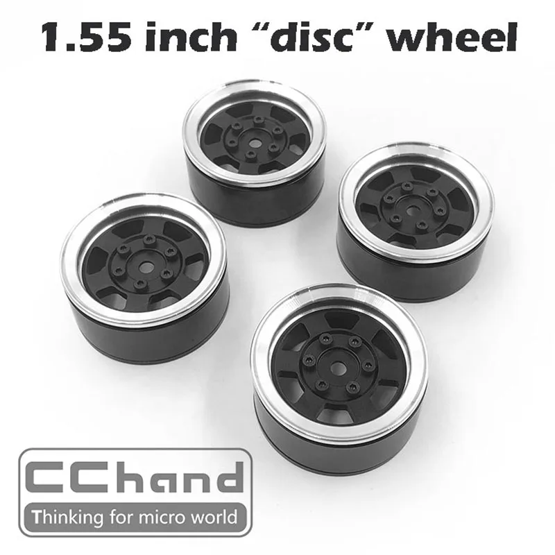 

CChand Black Metal 1.55inch DISC Wheel Hub for DIY 1/10 RC Crawler Off-road Car Vehicle Accessories Parts Model Toy TH21117