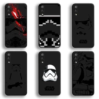 star wars black line sketch phone case for huawei honor 30 20 10 9 8 8x 8c v30 lite view 7a pro