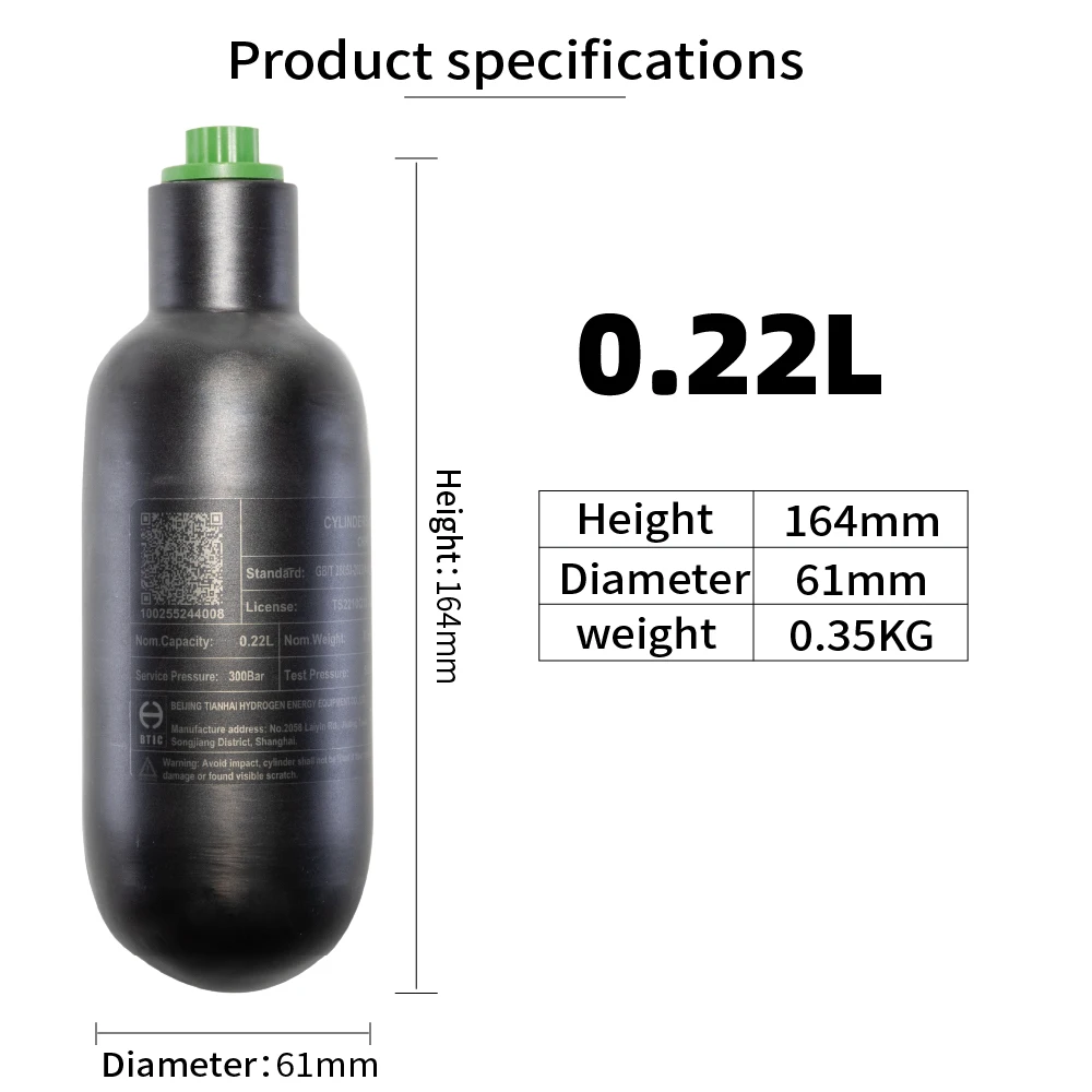 

Цилиндр HPA Tank из углеродного волокна M18*1.5