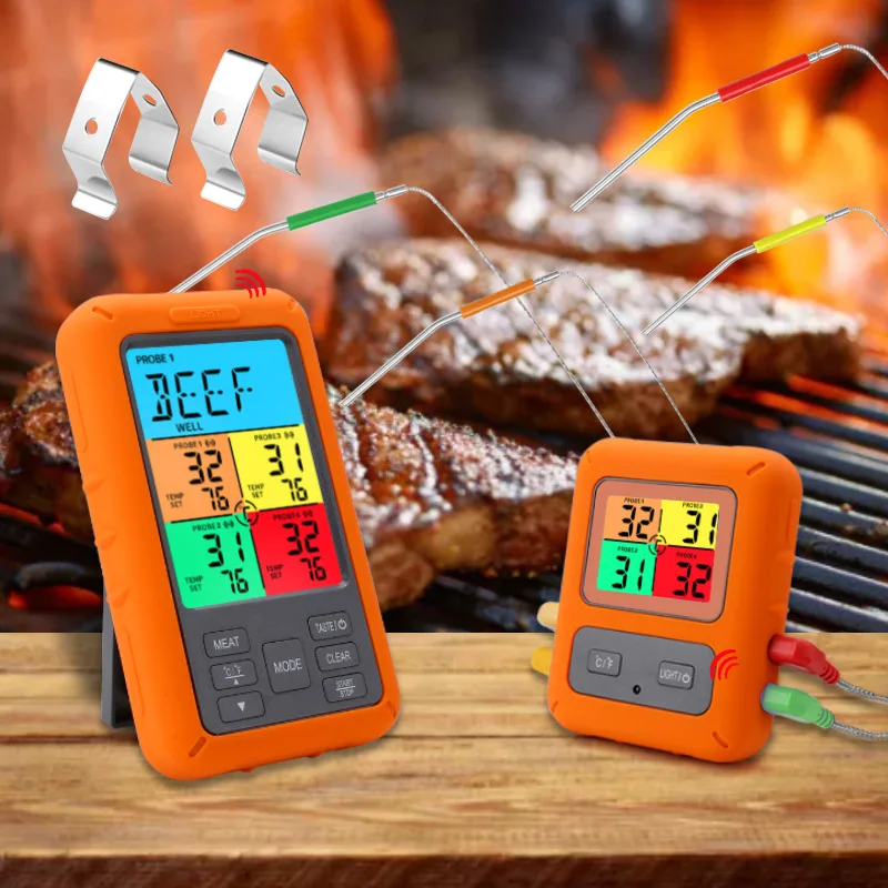 

Цифровой термометр для приготовления пищи шеф-повара, кухонный прибор для измерения температуры для гриля, мяса, духовки, с дистанционным управлением