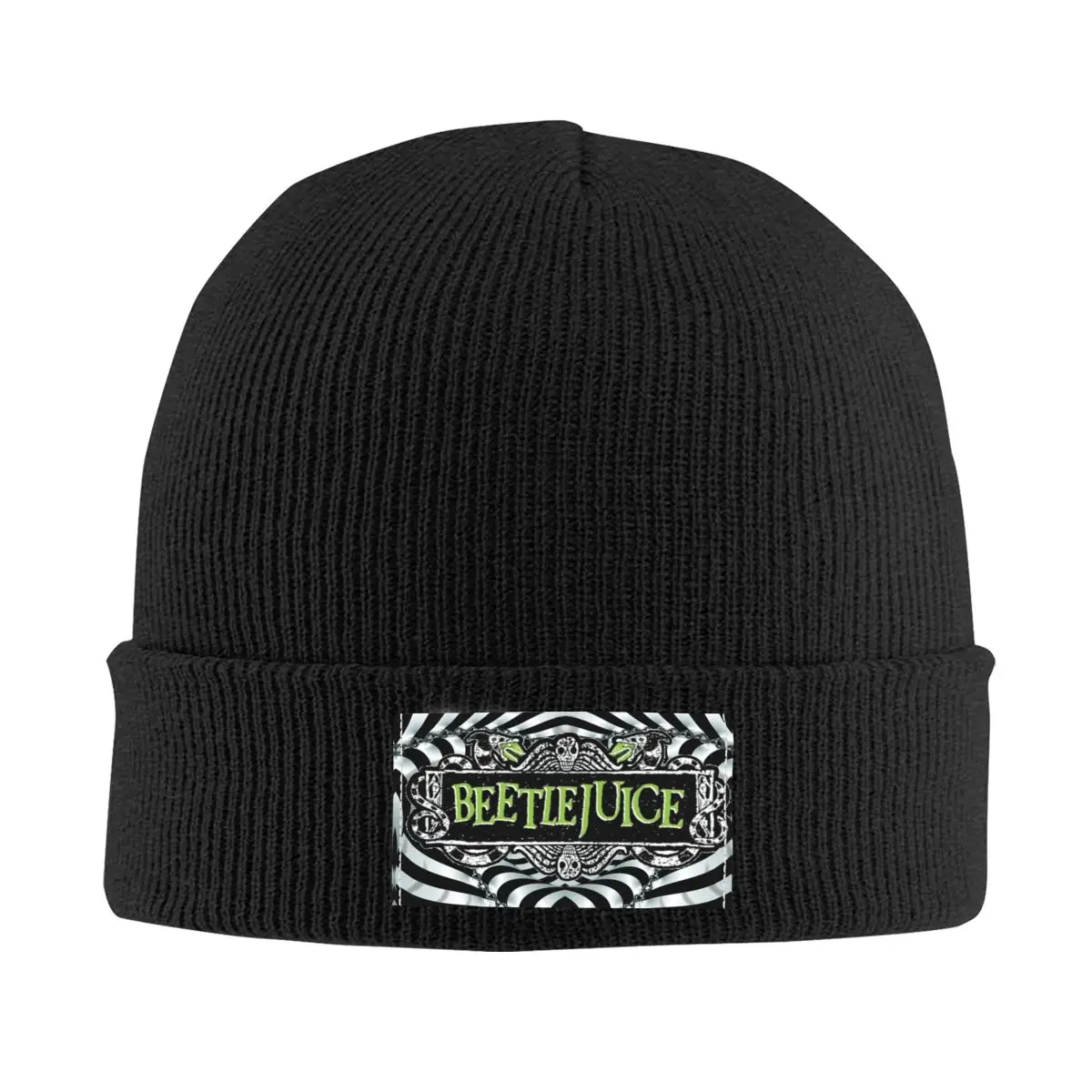 

Horror Beetlejuice Beanie Cap Unisex Winter Warm Bonnet Homme Knit Hat Outdoor Ski Halloween Horror Film Skullies Beanies Hat