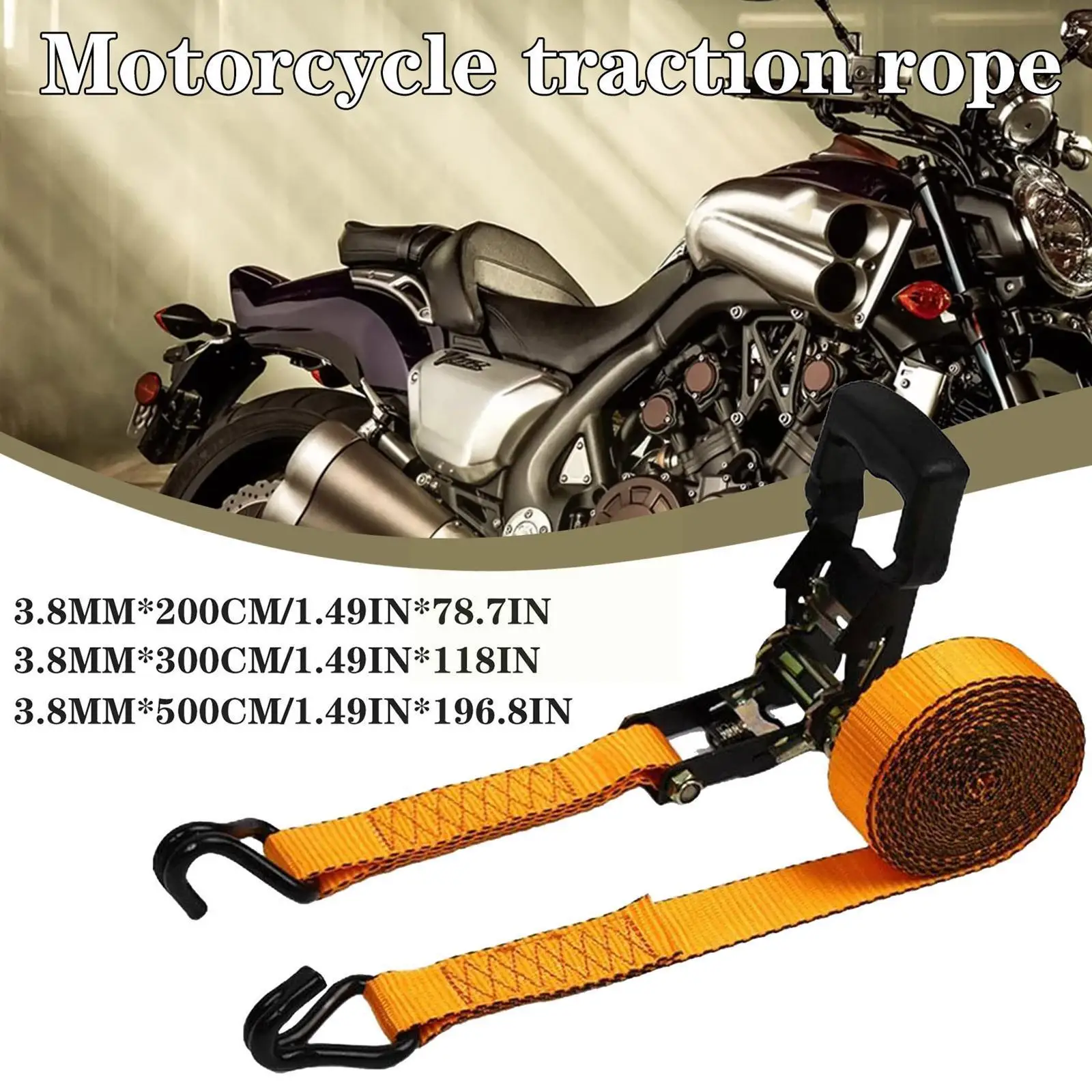

Motorcycle Luggage Rack Cord Rope Metal Buckle Cargo Duty Fastener Car Belt Organizer Trunk Fixing Heavy Baggage Ratchet St A7e5