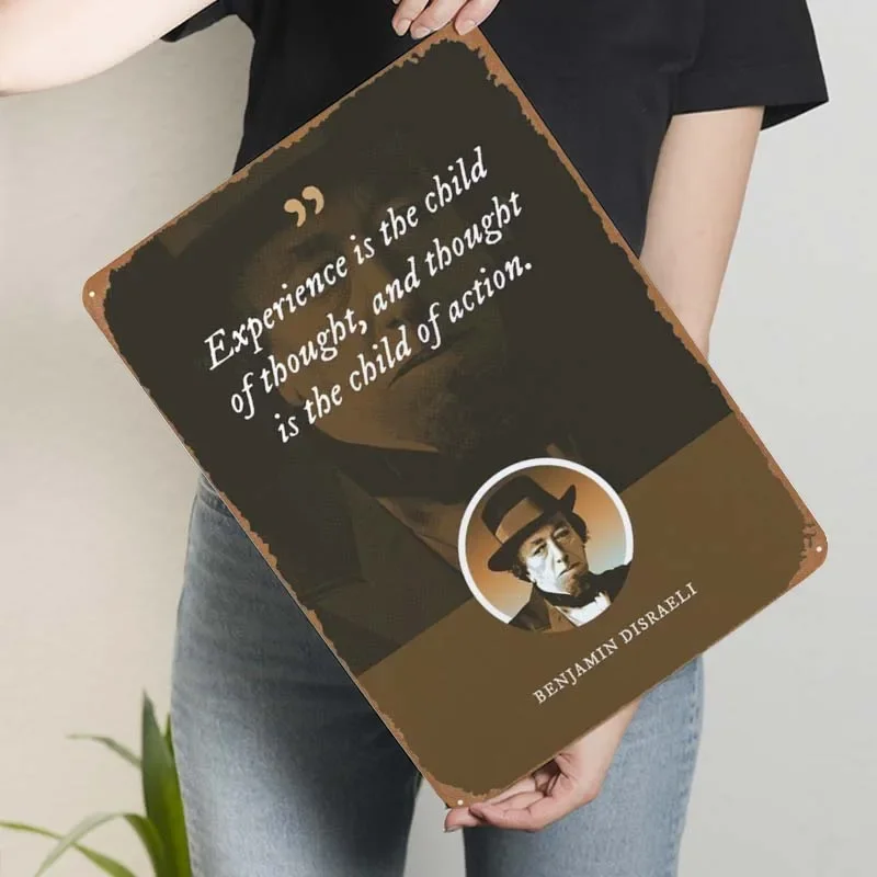 Benjamin Disraeli знак знаменитостей постер декор для ванной комнаты ретро