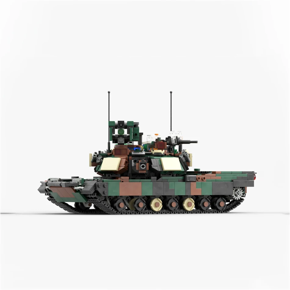 MOC WW2 US Military M1A2 Abrams SEP V2 Основный боевой танк Строительный блок Модель