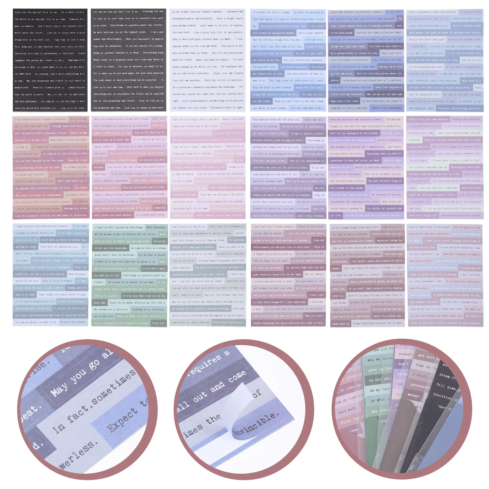 

6 bags of Decorative Scrapbook Stickers DIY Crafting Stickers DIY Gift Box Stickers