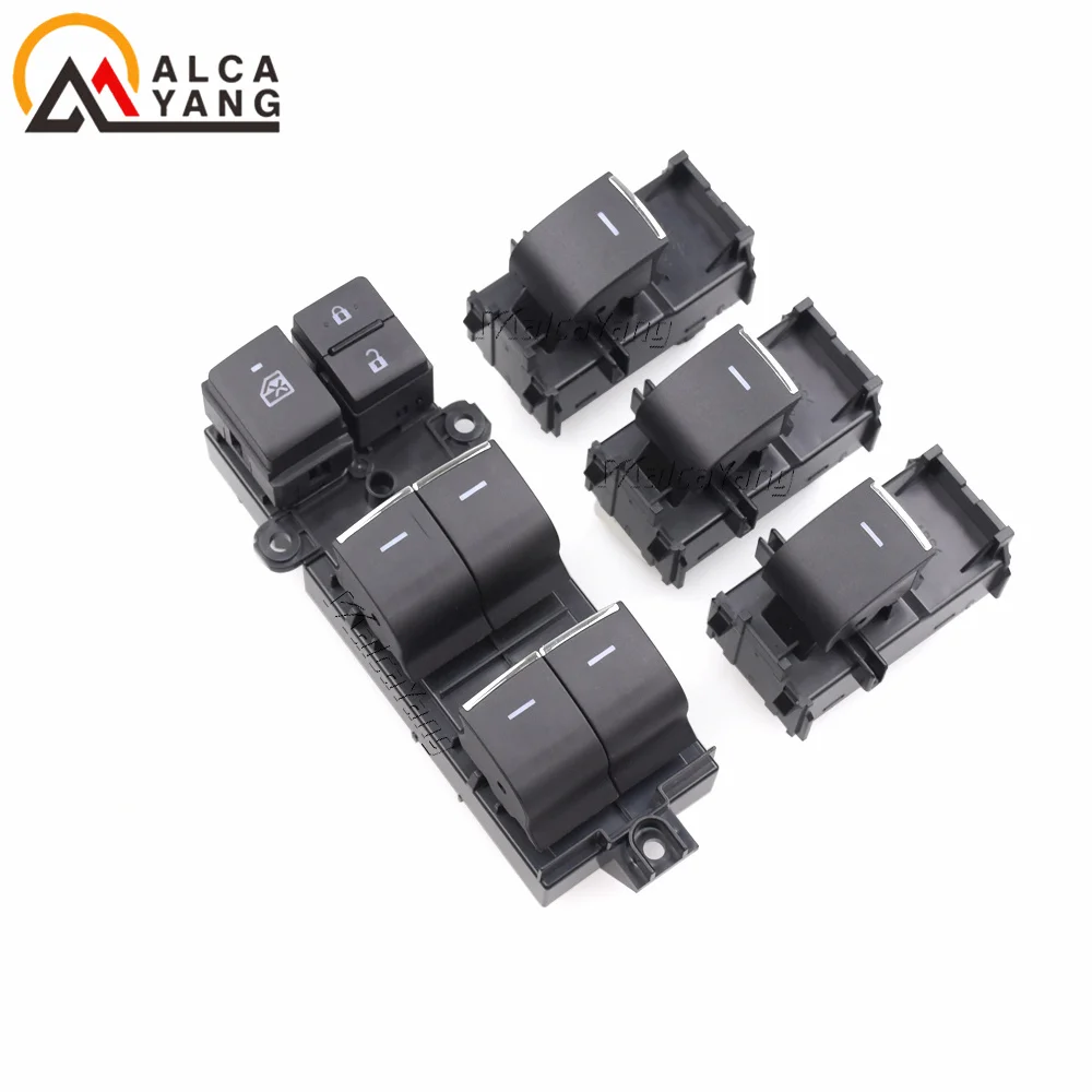 

Кнопка управления автомобиля, электрический главный переключатель двери, окна, подходит для Toyota Rav4 CHR 2016-2020, светодиодная подсветка с подсветкой, синяя левая подсветка вождения